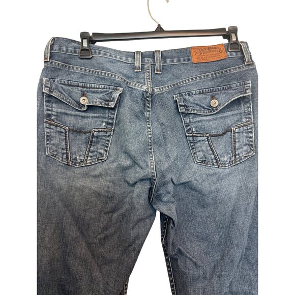 Lucky Brand 181 Bootleg Mens 34x31 Blue Denim Jeans Made In USA - Picture 7 of 7